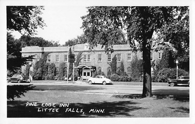 RPPC PINE EDGE INN Little Falls, MN Morrison County 1950s Vintage Postcard