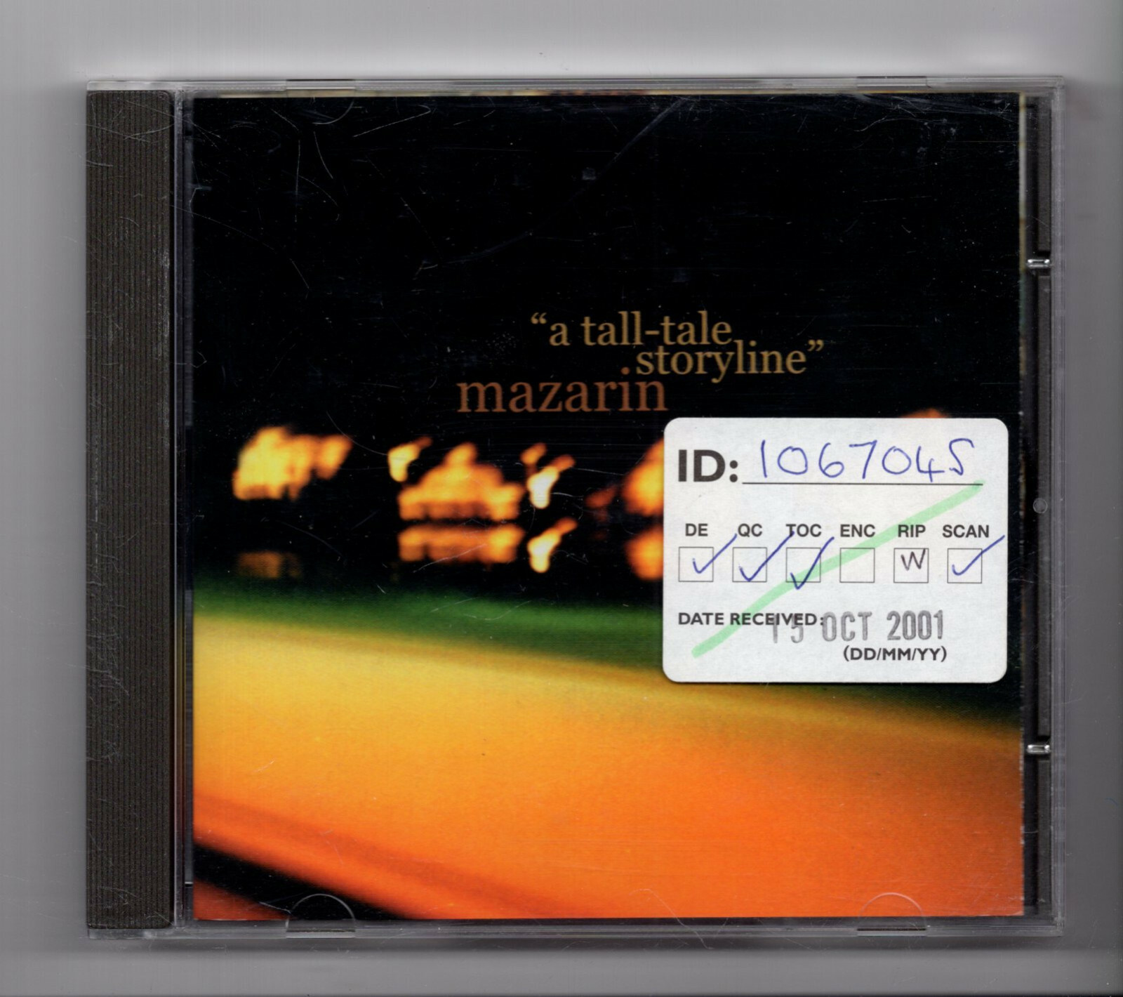 (JO424) Mazarin, A Tall-Tale Storyline - 2001 CD