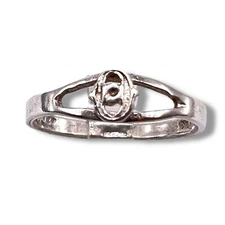 Initial Letter O Ring 925 Sterling Silver Baby Pinky Stackable Ring Size 4.25