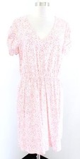 NWT Banana Republic White Ditsy Floral Print Puff Sleeve Casual Dress Size L