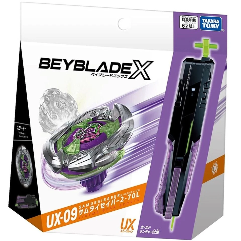 TAKARA TOMY Samurai Saber 2-70L Beyblade X Starter UX-09- ¡VENDEDOR DE EE. UU.! Foto 2 de 3