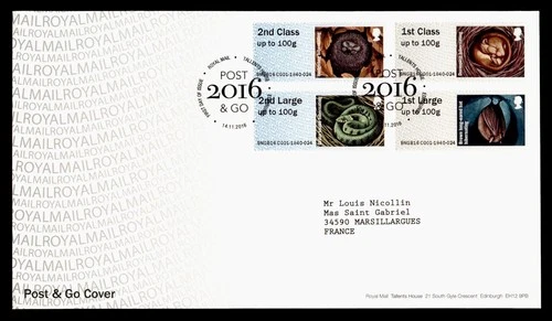 DR WHO 2016 GB FDC POST & GO ANIMAL/REPTILE COMBO M77374