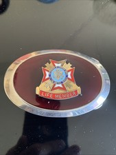Veterans of Foreign Wars of United States Life Member Commemorative Belt Buckle