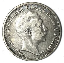 1904 A German States Prussia Two 2 Mark Silver Coin