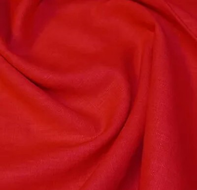 8 Unzen vorgewaschen 100 % reines Leinen Flachs Stoff Material 136 cm breit pro Meter rot