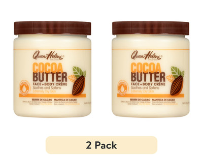 Queen Helene Cocoa Butter Crème Face & Body Lotion for Dry Skin, 15 oz PACK OF 2