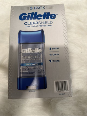 #ad Gillette Cool Wave Men#x27;s Antiperspirant and Deodorant Clear Gel 5 Pack $25.99