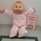 New ListingVintage Cabbage Patch Kids 1978 1982   Preemie Green Eyes Dimple Adoption READ