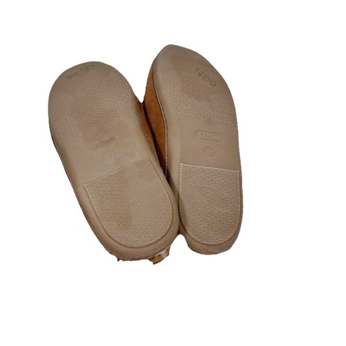 LL Bean Wicked Good Slippers Fold Over Moccasins Mens Size 10M Shearling Suede - Picture 9 of 9