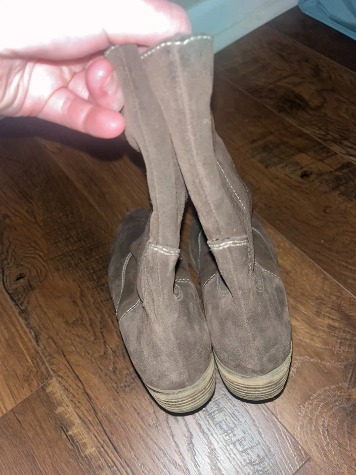 Botas American Eagle para mujer de cuero marrón gamuza Y2K talla 8 Foto 4 de 4