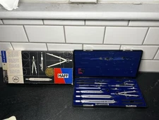 NIB Vintage HAFF PT9 Drafting Compass Drawing Set Original Box & Case
