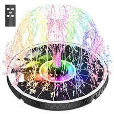 SZMP Solar Fountain 2025 Upgraded, 6W Bird Bath Fountain Remote Control, 4000...