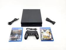 Sony PlayStation 4 PS4 Black 500GB Video Game Console w Controller & Game Tested