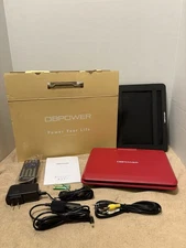 DBPower Portable DVd Player, CHY-09 Red, Open Box, 8.5” READ