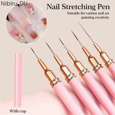 5pcs Nail Art Liner Brush Set UV Gel Painting Drawing Pen Manicure Tools
