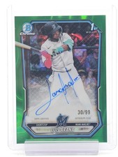 LUIS ARANA 2026 BOWMAN CHROME 1ST AUTO GREEN LAVA REFRACTOR /99 MARLINS Q4856