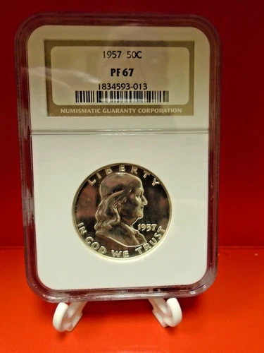 1957 United States Franklin Silver Half Dollar NGC PF 67 Proof