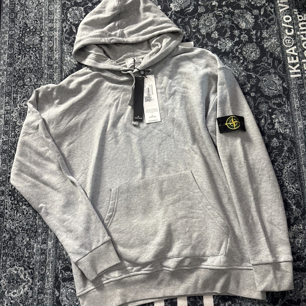 STONE ISLAND Gray Cotton Hoodie New & Authentic | eBay