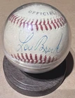 1970’s Lou Brock Signed Baseball Not Authenticated With Display Case