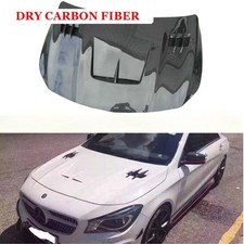 For Mercedes-Benz CLA W117 2013-2019 DRY Carbon Fiber Front Hood Vented Bonnet