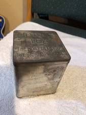 Antique Vintage  Old Lipton's Tea .Coffee  Cocoa Planter Ceylon .Tin