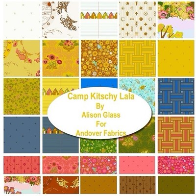 Camp Kitschy Lala By Allison Glass For Andover 10  Stacker.  42 Pre-cut 10  Sq.