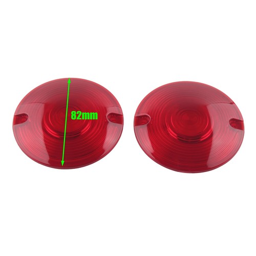 Red Flat Turn Signal Lens Cover for Harley Road King Heritage Softail '86-'22 - Picture 8 of 9