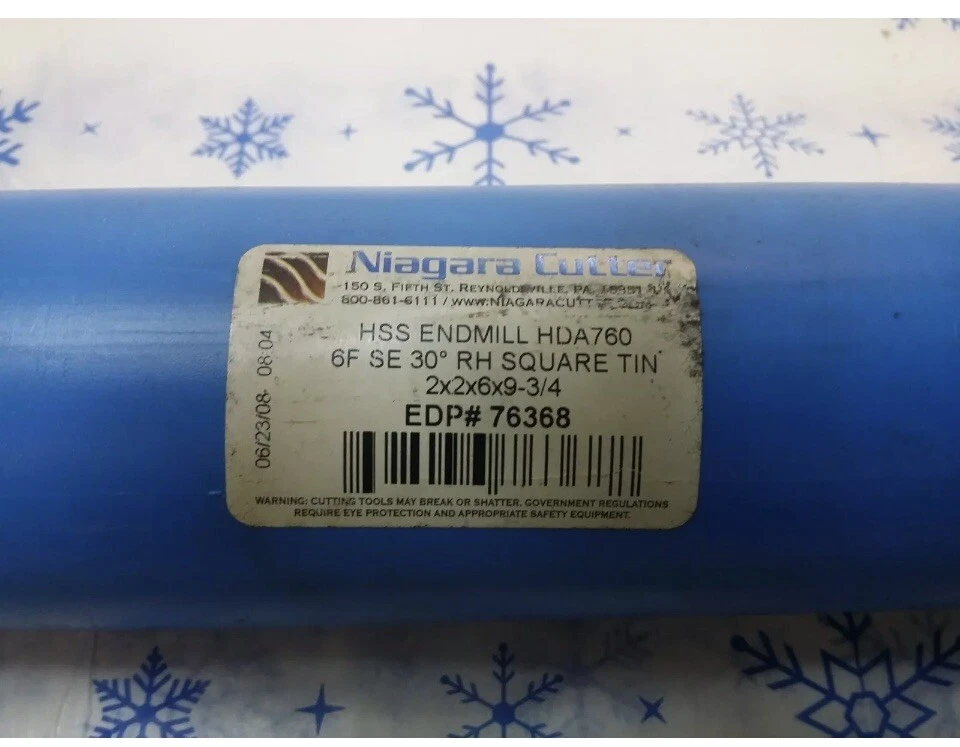 2" End Mill Niagara 6F SE HSS COMBO SHK TIN HDA760T 76368 4,5,6 - Image 2 of 4