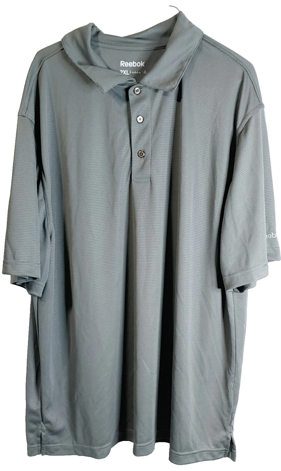 Camisas para hombre Reebok informales lisas con botones de poliéster