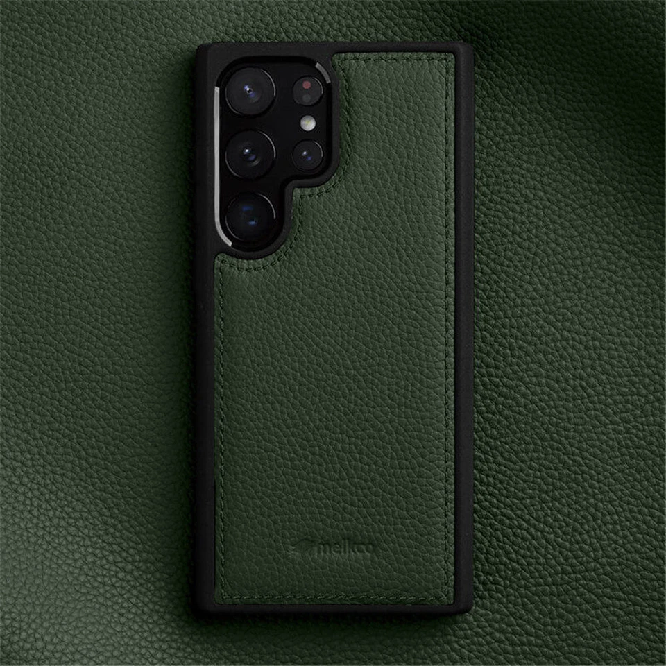 Funda Trasera Original Melkco Cuero Genuino para Samsung Galaxy S23 Ultra S23 Foto 2 de 4