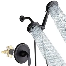  Dual-Function Set with Valve Bathroom High Pressure 35 Black Shower Faucet