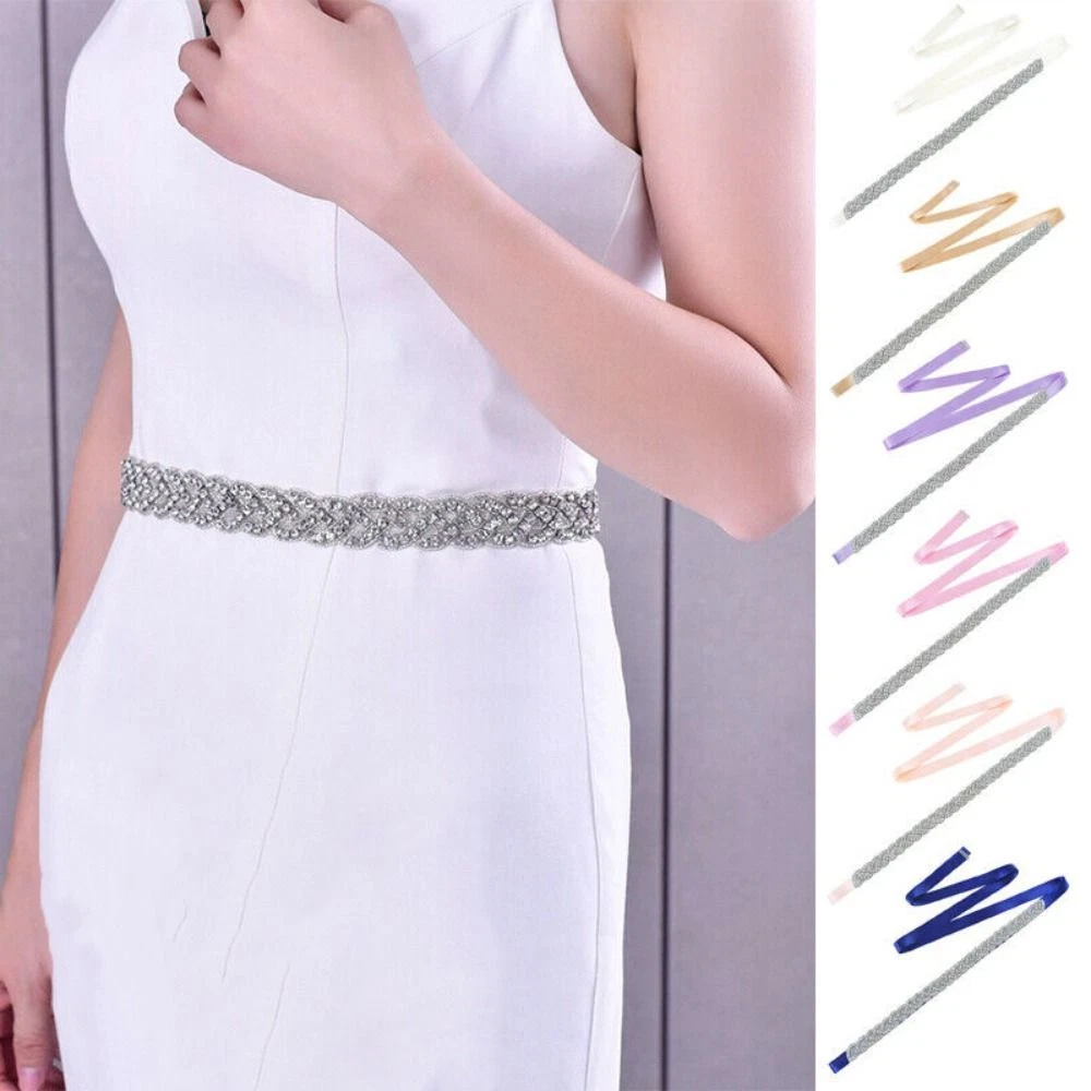 Elastic 2025 rhinestone belt