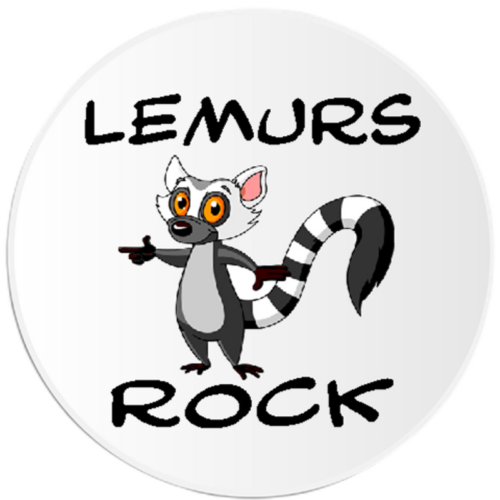 "Lemurs Rock - 100er-Pack Kreis Aufkleber 3"" x 3" - Bild 1 von 1