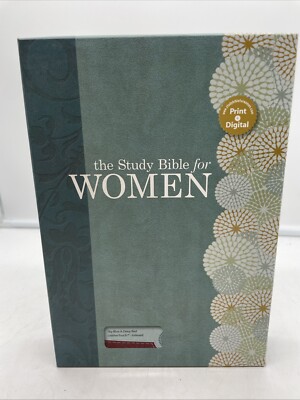 The Study Bible for Women, Sky Blue/Deep Red LeatherTouch Indexed New In Box