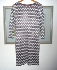 Elegant Ronni Nicole Midi Shift Evening Party Dress Size UK 12 - Gold & Silver