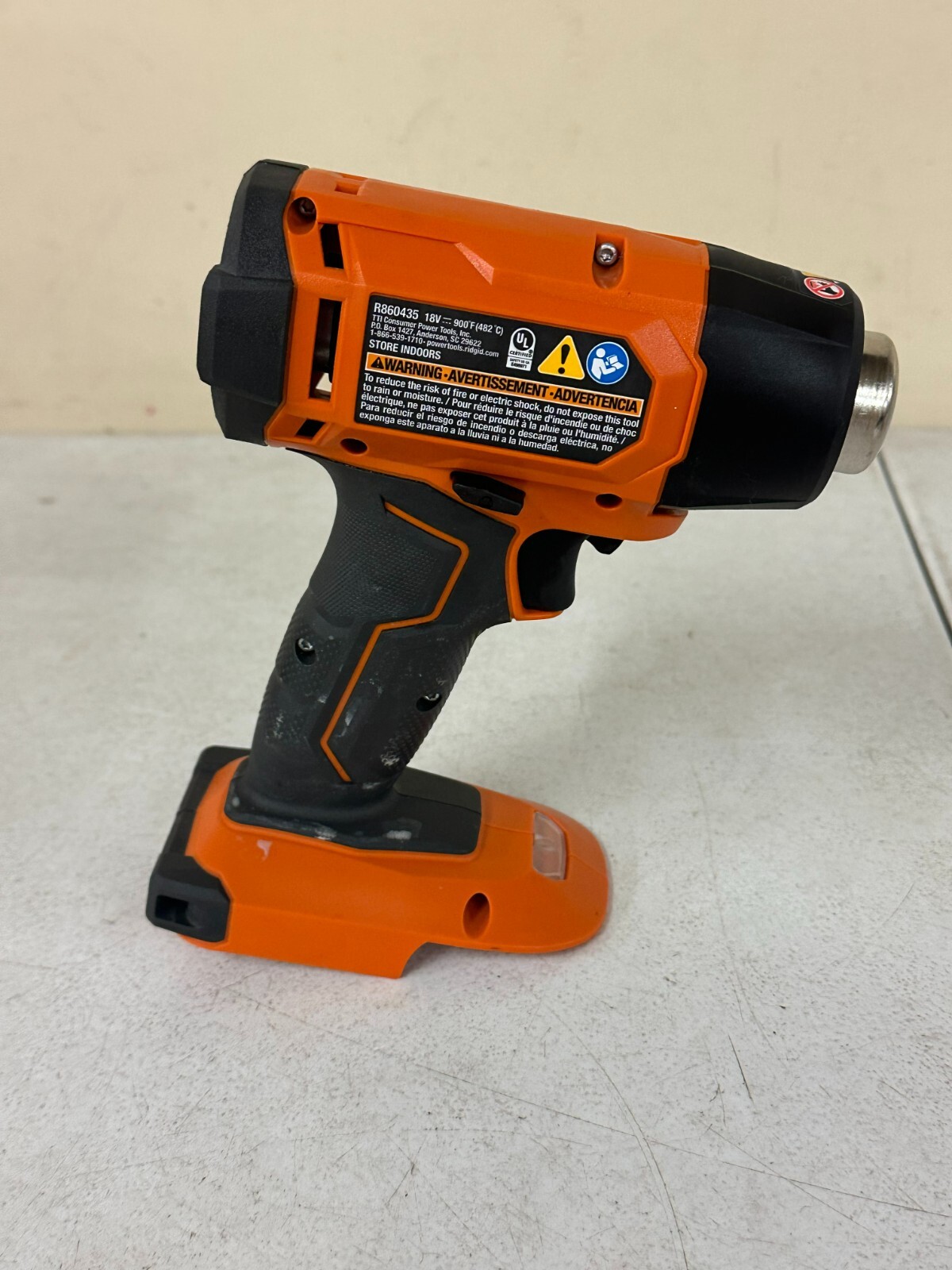 RIDGID 18V Cordless Compact Heat Gun LockOn Switch Tool Only No