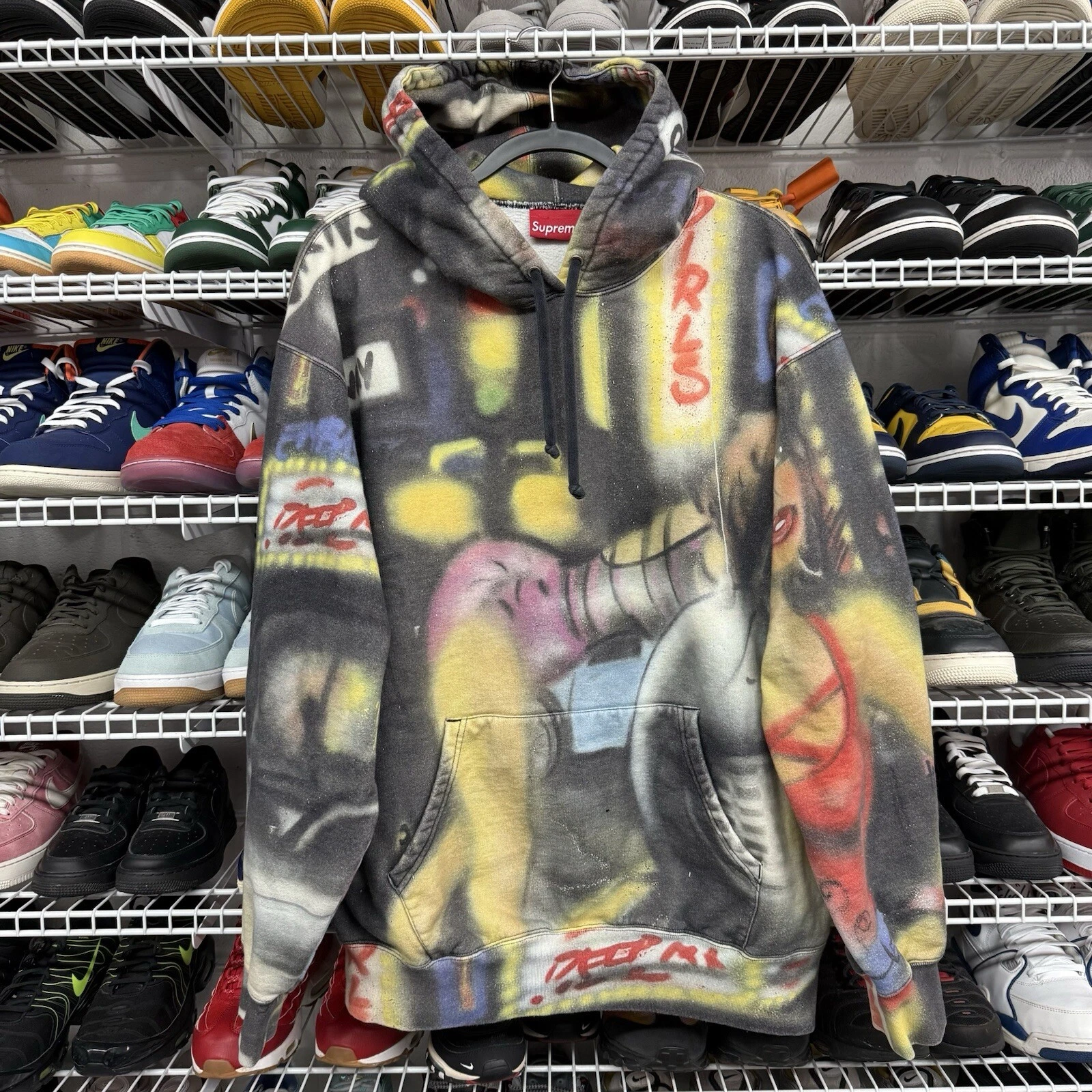 Sweat à capuche rose Supreme Lady multicolore homme taille XL