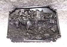 Siskiyou CM Russell Bronc To Breakfast Belt Buckle Vintage 1987 Limited Great 
