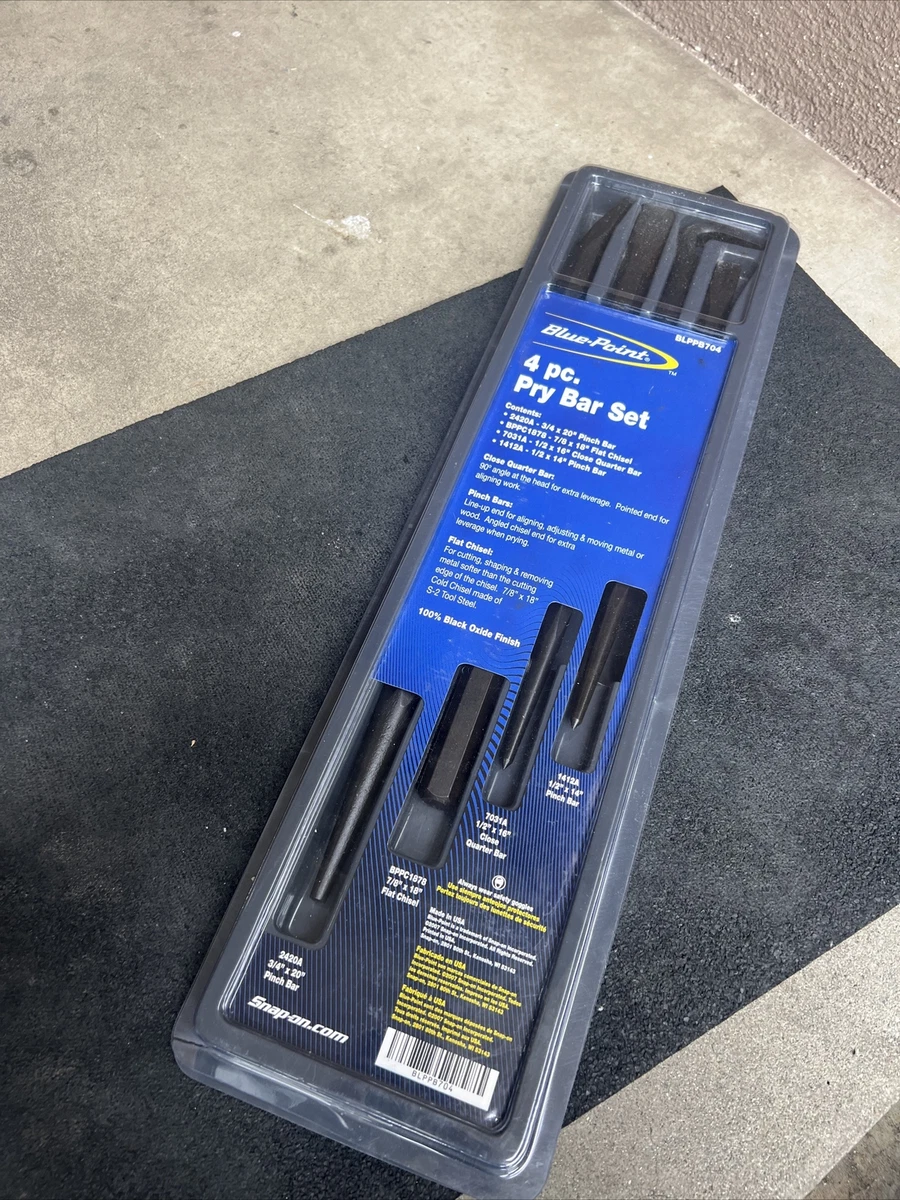 For Blue Point Blppb704 4pc Prybar Set Pinch Bar Flat Chisels New