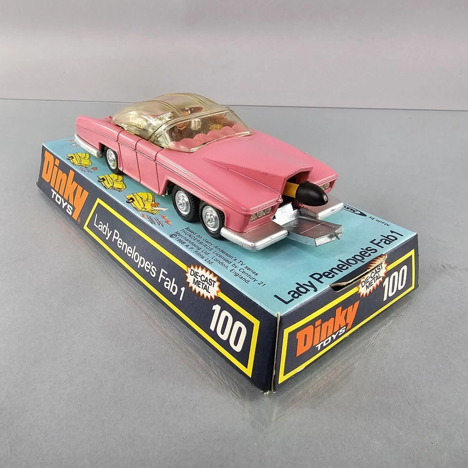 Dinky Toys Thunderbirds FAB 1 Lady Penelope’s Car Pink Diecast No. 100 Meccano - Image 2 of 4