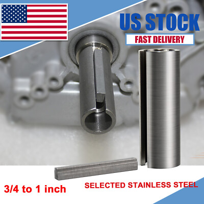 #ad 3 4 in to 1in w Step Key Gas Engine Pulley Crank Shaft Sleeve Adapter Predator $11.99