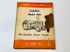OEM Original Factory Genuine Case Tractor Operator Manual Model 500 Diesel 6-cyl