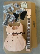 SG Style Electric Guitar DIY Kit Mahogany Body Neck Rosewood Fingerboard 6String