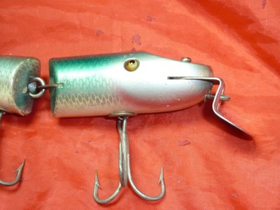 Creek Chub 2700 Baby Jointed Pikie Minnow in Perch Color Wooden Lure G