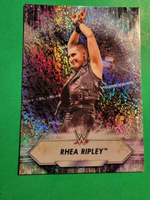 Rhea Ripley Color Ink 2021 WWE Topps Rhea Ripley Foilboard #127 BEAUTIFUL COLORS DIVA | eBay