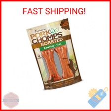Pork Chomps Roasted Pressed Pork Skin Dog Chews, 4.5-inch Bone, 2 Count