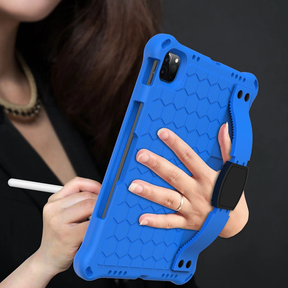 Stand Strap Cover Shockproof Rubber Case for iPad 10th 9 8 7 5 6 Mini 2022 Air 5 - Image 3 of 4