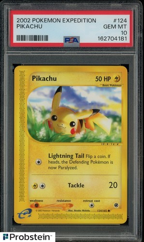 2002 POKEMON EXPEDITION #124 PIKACHU PSA 10 GEM MINT