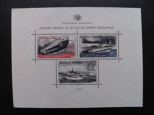 Spain  1938   **  MNH   605 G     Edifil   781  Submarino    ( 101-102 )
