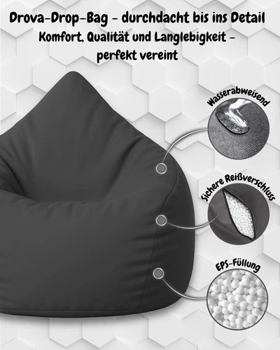 PatchHome Sitzsack XL- Jumbo Sitzkissen Bodenkissen Kinder und Erwachsene - Bild 12 von 203